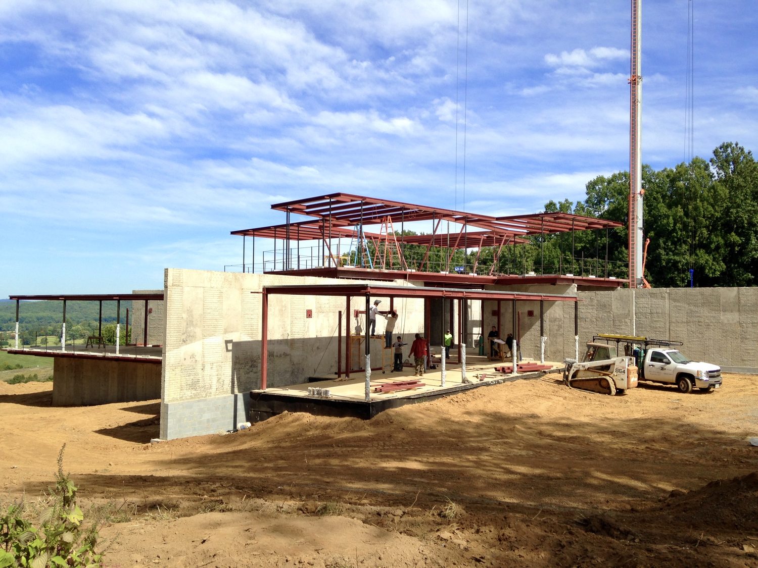 Wildcat Mountain structure rising on the exposed hilltop site
